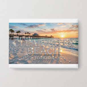 Badge Plage de Clearwater Floride Bouton