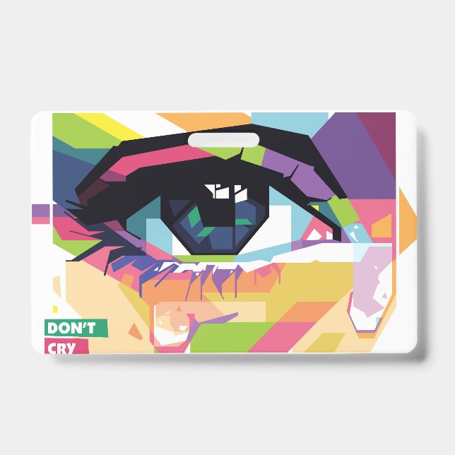 Badge Pleurer les yeux pop (Avant)