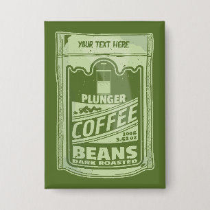 Badge Plongeur café pop art emballage alimentaire illust