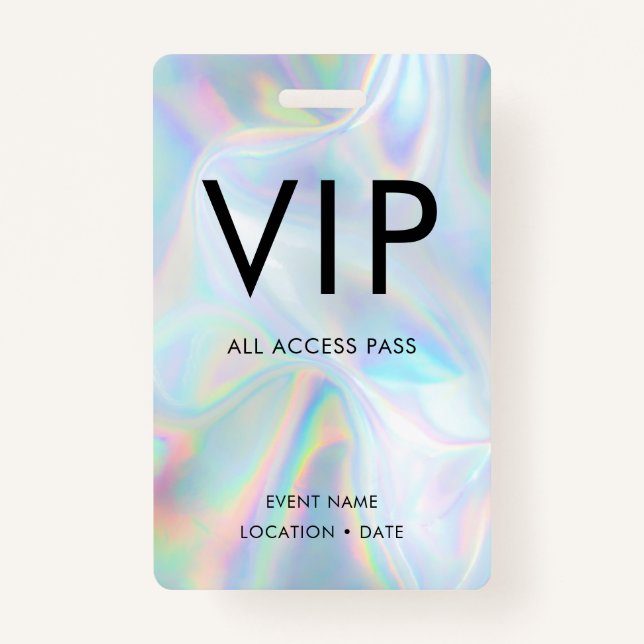 Badge Police simple Arrière - plan holographique VIP (Devant)