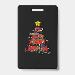 Badge Pompier Camion Arbre de Noël Hommes Femmes