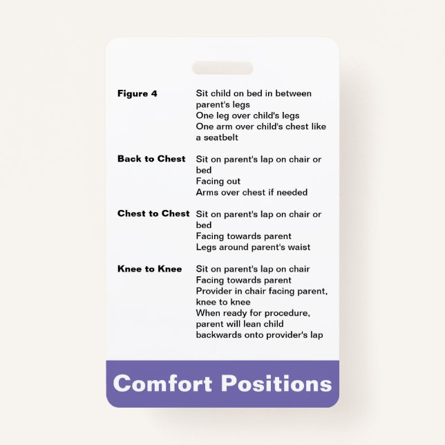 Badge Positionnement de confort (Devant)