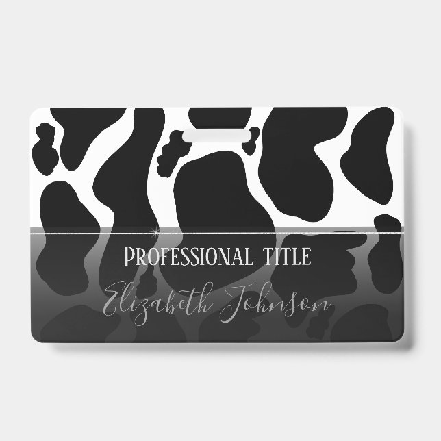Badge Pots de vache noir simple Animal (Avant)