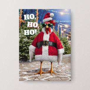 Badge Poule de Noël