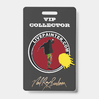 BADGE POUR LES COLLECTIONNEURS VIP D'ART DE NEAL BARBOSA