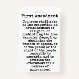 Badge Premier amendement-Constitution des États-Unis