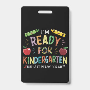 Badge Premier jour de maternelle pour les enfants, retou