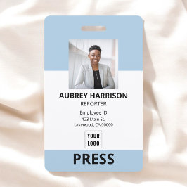 Badge Presse Simple Photo d'identité d'entreprise