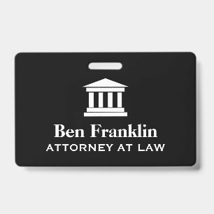 Badge Procureur de la loi nom du tribunal personnalisé