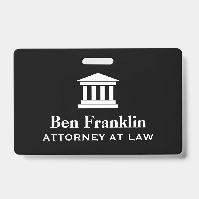 Badge Procureur de la loi nom du tribunal personnalisé (Avant)