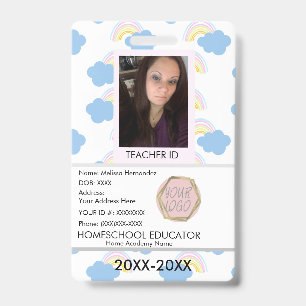 Badge Professeur Écolage à Domicile École Maman ID Arc-e