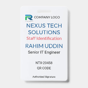 Badge professionnel Badge de personnel – Logo ID