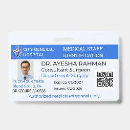 Badge Professionnel|Healthcare|Hospital ID|Med Ausweis