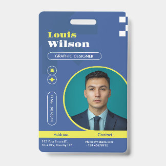 Badge Professionnel Personnalisable Nom et Code-barres P