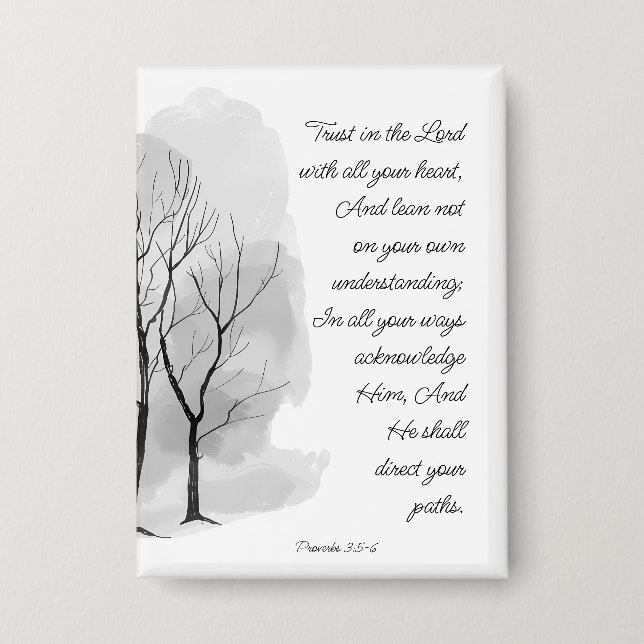 Badge Proverbes 3:5-6 Ayez confiance dans le Seigneur (Recto)