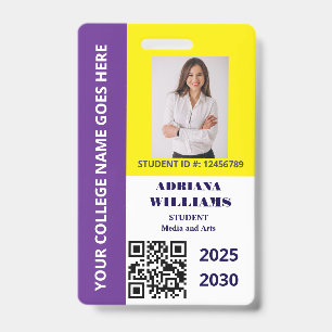 Badge Purple Gold School College étudiant universitaire