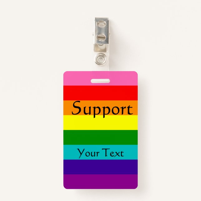 Badge Rainbow, Gay et sympathisants (Devant avec clip)