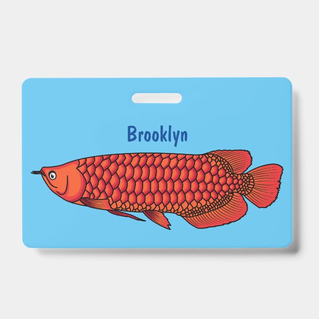 Badge Red Arowana fish cartoon (Avant)