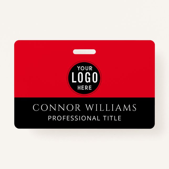 Badge Red Black Logo Employee ID (Devant)