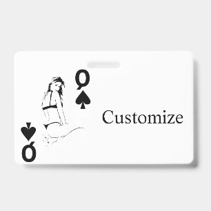 Badge Reine de pique Fille en bikini Thunder_Cove 