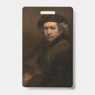 Badge Rembrandt Self Portrait : Peintre Néerlandais de l