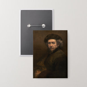 Badge Rembrandt Self Portrait : Peintre Néerlandais de l