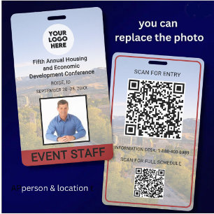 Badge Remplacer Photo du lieu Photo de la personne Confé