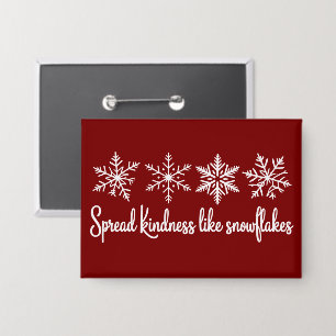Badge Répartir la gentillesse comme des flocons de Noël