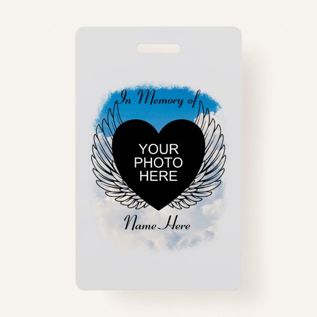 Badge Reposez en paix en mémoire des ailes et des nuages (Devant)