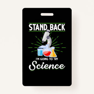 Badge Reposez-vous Je vais essayer Science Biologie Cade