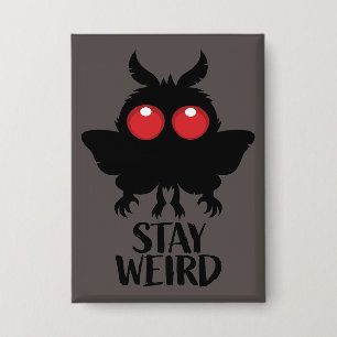 Badge Reste Bizarre Mignon Cryptide Mothman Créature Lég