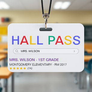 Badge Résultat de recherche de site Web School Hall Pass