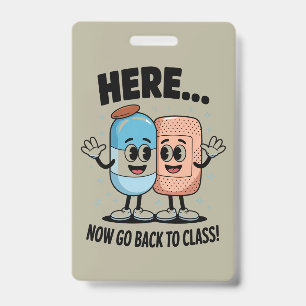 Badge Retour À La Classe Infirmière Médicale Pro