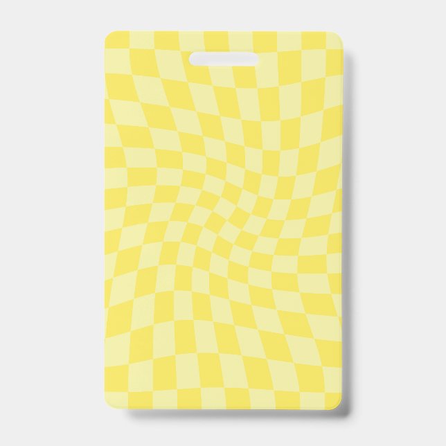 Badge Retro citron jaune pastel Warboard (Avant)