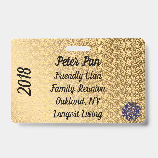 Badge Réunion de famille (Avant)