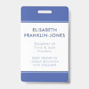 Badge Réunion de famille couleur et textes personnalisés