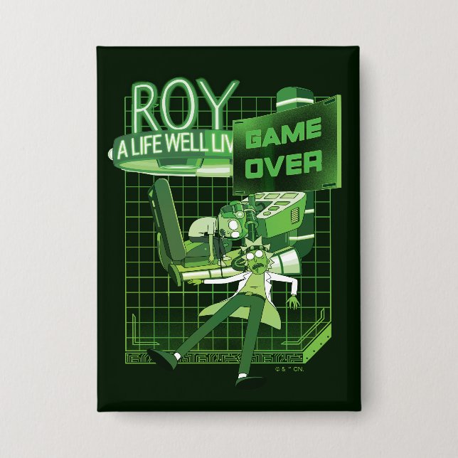 Badge RICK ET MORTY™ | Roy Une Vie Bien Vécue (Recto)