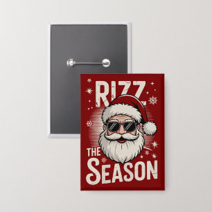 Badge Rizz Saison Santa Claus Rizzmas Drôle Noël