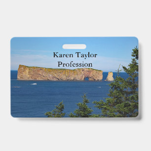 Badge Rocher Percé dans le golfe du Saint-Laurent