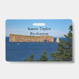 Badge Rocher Percé dans le golfe du Saint-Laurent