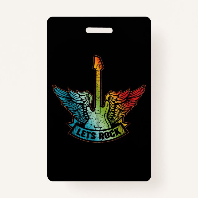 Badge Rock Legend Rock And Roll Music Guitar (Devant)