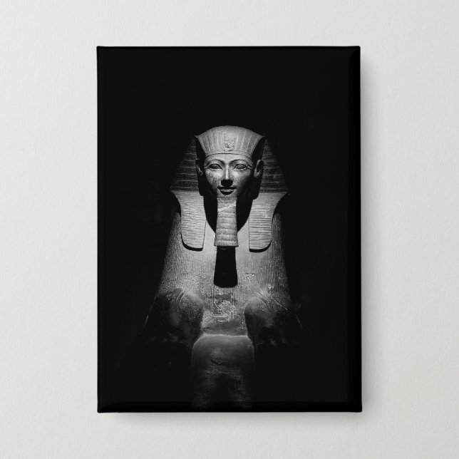 Badge Roi pharaon noir et blanc (Recto)