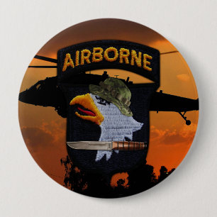 Badge Rond 10 Cm 101st airborne screaming eagles veterans vets