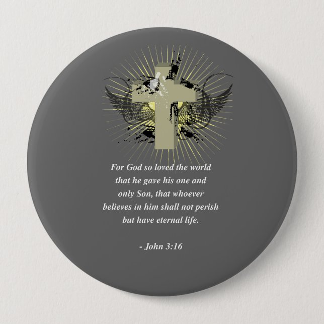 Badge Rond 10 Cm 3h16 de John (Devant)