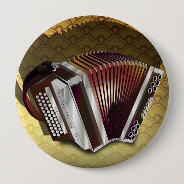 Badge Rond 10 Cm Accordéon (Devant)