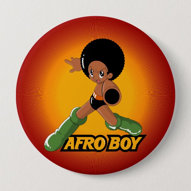 Badge Rond 10 Cm AfroBoy ! (Devant)
