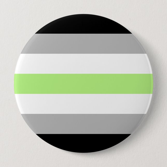 Badge Rond 10 Cm Agender Pride (Devant)