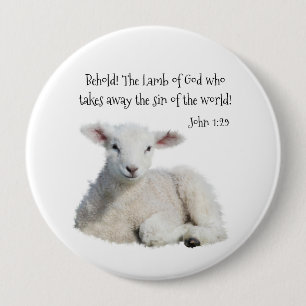 Badge Rond 10 Cm Agneau de Dieu