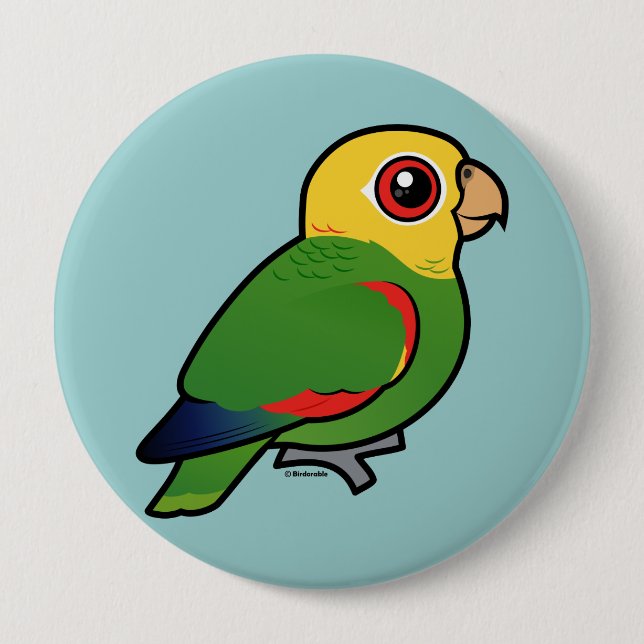 Badge Rond 10 Cm Amazone Jaune-dirigée (Devant)