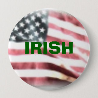 BADGE ROND 10 CM , AMÉRICAIN IRLANDAIS